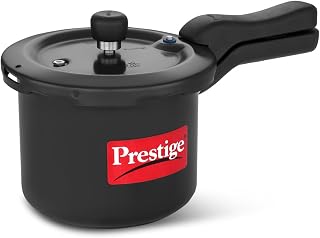 Prestige 3 Litre Hard Anodised Svachh Outerlid Pressure Cooker|Deep Lid for spillage Control|Gas & Induction Compatible|Metallic Safety Plug|Gasket Release System|5 Years warranty|ISI Certified