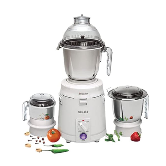 Sujata Dynamix Mixer Grinder 900W | 3 Jars | 1.5L Dome Jar | 22,000 RPM