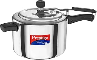 Prestige Svachh, 20246, 5 L, Nakshatra Alpha Straight Wall, With Deep Lid For Spillage Control (Inner Lid, Stainless Steel, Silver) - 5.28 Quarts