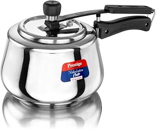 Prestige 3Litre Stainless Steel Nakshatra Cute Svachh Pressure Cooker|Deep Inner lid for spillage control|Induction compatible|3 layers sandwich bottom|Heavy gauge body|5 years warranty|ISI Certified
