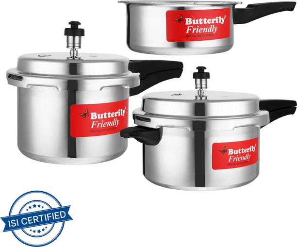 Butterfly Friendly 2 L, 3 L, 5 L Outer Lid Induction Bottom Pressure Cooker