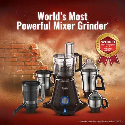 Preethi Zodiac Mixer Grinder - 750W - 4 Jars + Chef Jar