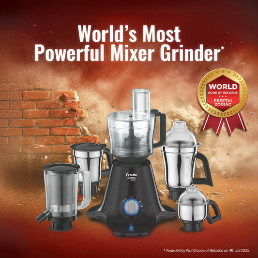 Preethi Zodiac Black Mixer Grinder - 750W