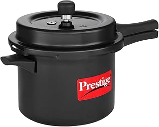 Prestige 5 Litre Hard Anodised Popular Svachh Outerlid Pressure Cooker|Deep Lid for spillage Control|Gas compatible|Gasket Release System|Metallic Safety Plug|5 years warranty|ISI Certified