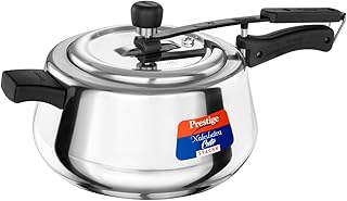 Prestige 5Litre Stainless Steel Nakshatra Cute Svachh Pressure Cooker|Deep Inner lid for spillage control|Induction compatible|3 layers sandwich bottom|Heavy gauge body|5 years warranty|ISI Certified