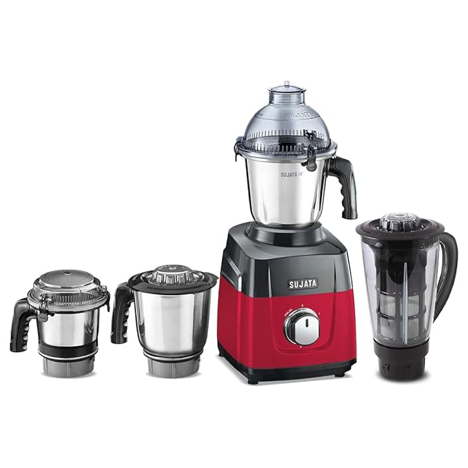 Sujata MG03 Mixer Grinder 1000W | 4 Jars | Coconut Milk Extractor | 24,000 RPM