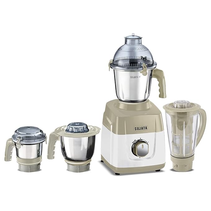 Sujata MG03 Mixer Grinder 1000W | 4 Jars | Coconut Milk Extractor | 24,000 RPM