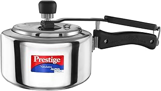 Prestige Svachh, 20244, 2 L, Nakshatra Alpha Straight Wall, With Deep Lid For Spillage Control (Silver, Inner Lid, Stainless Steel), 800 liters