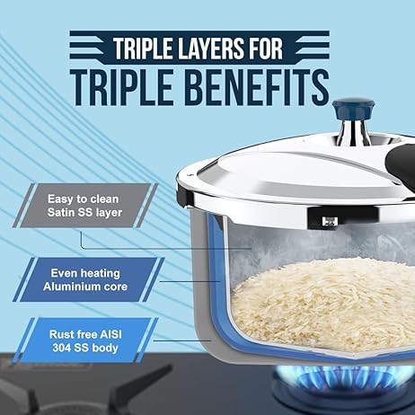ULTRA Duracook Triply Pressure Cooker | 5 Years Warranty