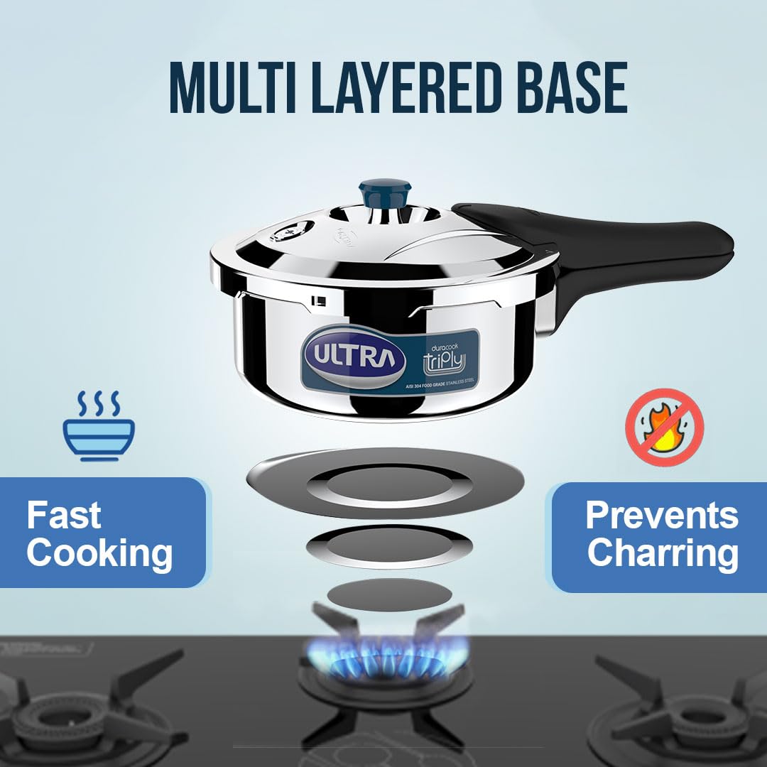ULTRA Duracook Triply Pressure Cooker | 5 Years Warranty