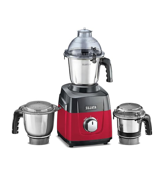 Sujata MG02 Mixer Grinder 1000W | 3 Steel Jars | 24,000 RPM