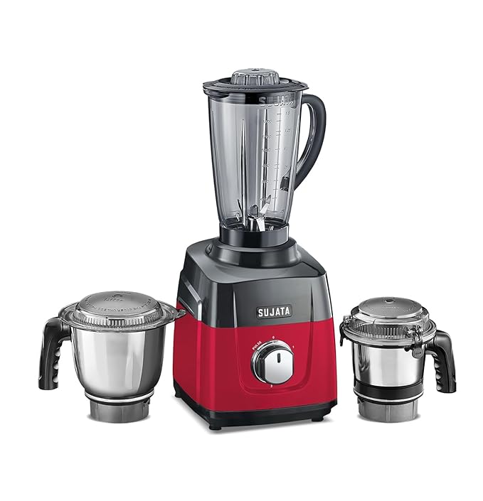 Sujata MG01 Mixer Grinder 1000W | 3 Jars | 1.75L Blender | 24,000 RPM