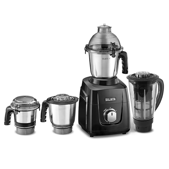 Sujata MG03 Mixer Grinder 1000W | 4 Jars | Coconut Milk Extractor | 24,000 RPM