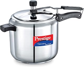 Prestige Nakshatra Alpha Stainless Steel Inner Lid Pressure Cooker, 7 Litres, Stainless Steel, 7 Liter