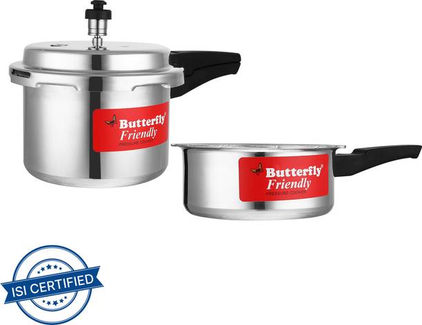 Butterfly Friendly Combo Pack 3 L, 2 L Outer Lid Pressure Cooker