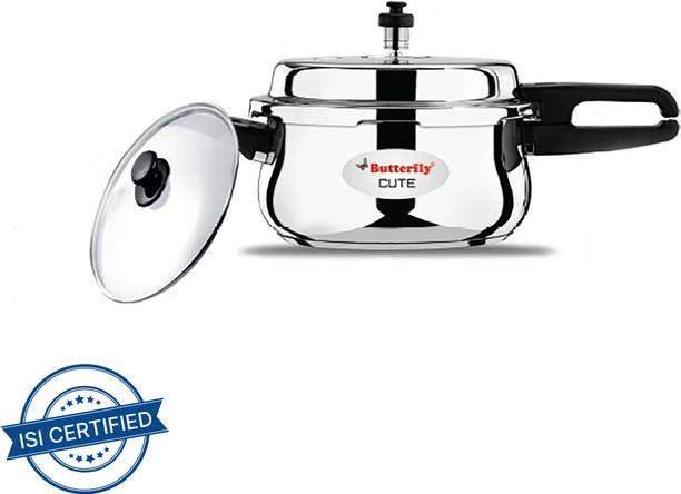 Butterfly Friendly 2 L, 3 L, 5 L Outer Lid Induction Bottom Pressure Cooker
